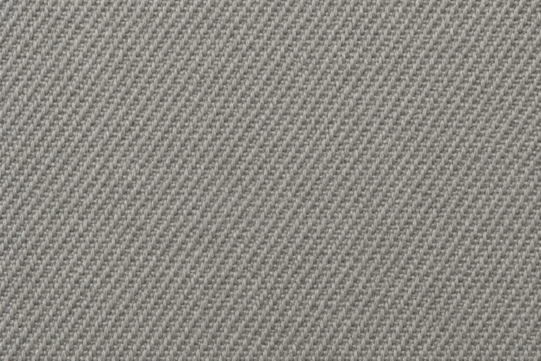 Close-up of stone-grey recycled polyester cap twill