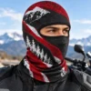 Red and Black Mountain-Print Ski Balaclava – Warm and Breathable – Image 2 of 4