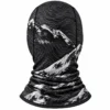 Cagoule de ski montagne topographique noir et gris – coutures plates – Image 4 sur 4