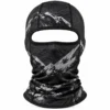Cagoule de ski montagne topographique noir et gris – coutures plates – Image 1 sur 4