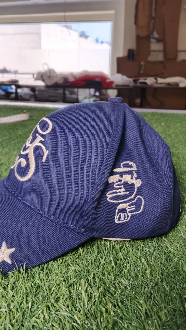 Embroidered monogram baseball cap – Side view