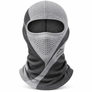 Grey and Charcoal Summer Balaclava – Contoured Seams, Perforated Panel