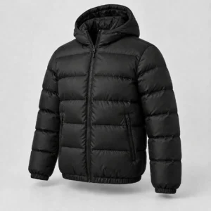 Gesteppte Puffer-Skijacke mit Logo – Faserfüllung in Kammern