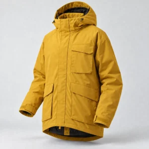 Snowboardjacke mit Logo – lockere Passform, Schneefang