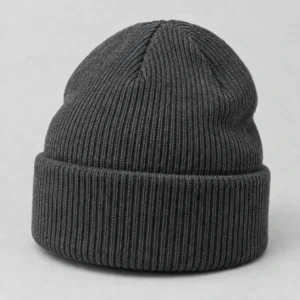 Custom Cuffed Beanie – Acrylic 1x1 Rib, Fold-Over Cuff