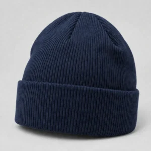 Custom Embroidered Logo Beanie – Fine Rib Knit