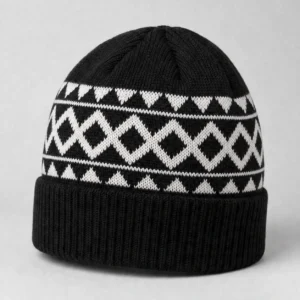Custom Jacquard Beanie – Knitted-In Logo or Pattern