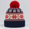 Custom Fair Isle Beanie – Nordic Jacquard, Pom-Pom – Image 2 of 3