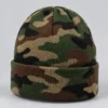Bonnet camouflage personnalisé – Jacquard camouflage forêt, à revers – Image 2 sur 3