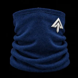 Tour de cou bleu marine personnalisé – polyester-coton, logo en relief