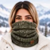 Custom Knitted Neck Warmer – Rib Knit with Logo – Image 2 of 4