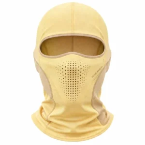 Pale Yellow Summer Balaclava – Single Centre Seam, Soft Hem