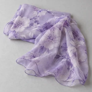 Printed Silk Chiffon Scarf