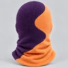Pasamontañas polar morado y naranja – cuello calentador alargado – Imagen 4 de 4