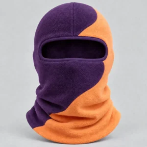 Purple and Orange Fleece Balaclava – Extended Neck Warmer