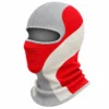 Red and Grey Panel Summer Balaclava – Breathing Holes, Four-Way Stretch – Image 3 of 4
