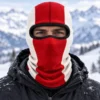 Red and White Fleece Balaclava – Breathable Face Panel – Image 2 of 4