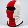 Red and White Fleece Balaclava – Breathable Face Panel – Image 3 of 4