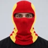 Red and Yellow Fleece Balaclava – Single Top Seam, Perforated Mouth – Image 2 of 4