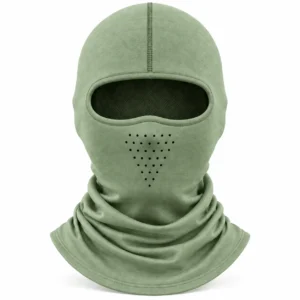 Sage Green Stretch Balaclava – Single Top Seam, Four-Way Stretch
