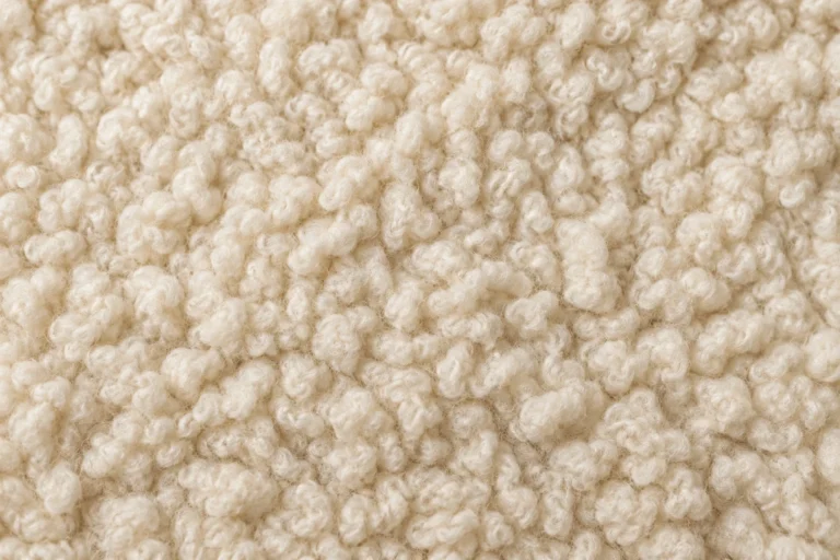 Sherpa (Teddy Fleece): close-up of cream sherpa with a curly wool-like pile