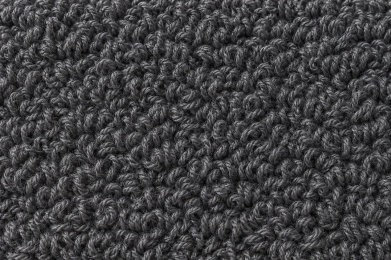 Close-up of charcoal terry-loop sock knit